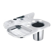 Round Stainless Steel Soap Dish With Tumbler Holder – by Specule specules